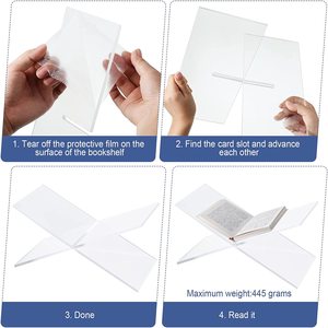 Giá Đọc Sách Trong Suốt Giá Sách Trưng Bày Acrylic Để Bàn Hình Chữ X Giá Sách Mở Bằng Acrylic Trong Suốt - Product Image 6