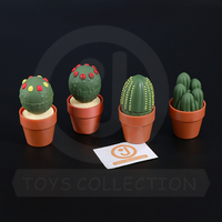 Jouet éducatif en plastique en forme de cactus, lumineux, anti-stress, mignon, jouet classique à LED pour capsules de 60 à 65 mm