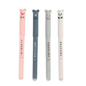 ปากกาลูกลื่นแบบลบได้ลายสัตว์น่ารัก ขนาด 0.5 มม. หัวเข็ม พลาสติก สำหรับสำนักงาน โรงเรียน พร้อมฝาปิด พิมพ์ลาย UV - Product Image 3