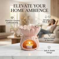 Nouveau brûleur d'huiles essentielles en céramique pour aromathérapie, porte-bougie chauffe-plat, diffuseur d'arômes décoratif