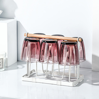 Gobelet en verre sodocalcique à parois épaisses pressé à la machine, 295 ml, multicolore, résistant au lave-vaisselle, réutilisable pour les boissons domestiques