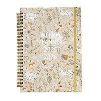 Agenda hebdomadaire numérique 2026 à spirale, impression numérique, 52 semaines, en anglais, format A5, bloc-notes quotidien, couverture en papier, cadeau