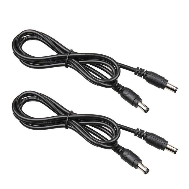 Wire Manufacturers 2 Pin  5.5*2.1mm Dc Power Cable 5.5 2.1 Male to Male Dc 5521 Cable Jack Plug Connector Extension Dc Power Cab