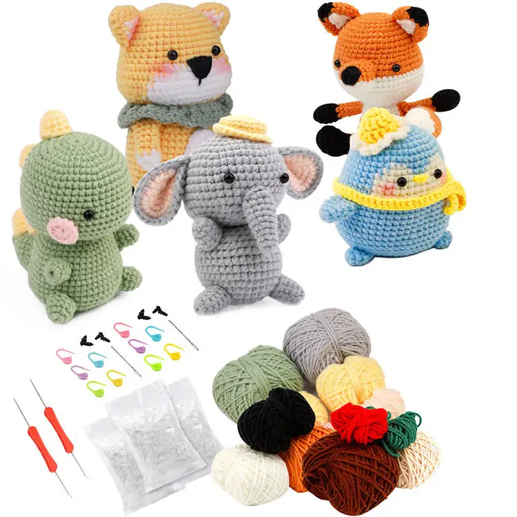 Schlussverkauf individuelle Crochet-Puppen für Kinder auf Lager Crochet-Geschenke für DIY Handwerk Kunst-Kinderpuppen