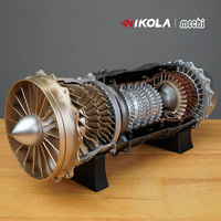 Nikola J-20 modèle d'assemblage de moteur d'avion de chasse de conception moderne en métal motif abstrait pour anniversaire