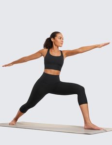 CRZ YOGA Leggings <span class=keywords><strong>Capri</strong></span> de Yoga à Taille Haute 19'' avec Effet Ventre Plat, Ultra Doux, pour l'Entraînement et le Détente, Pantalon Court Athlétique pour Femme - Product Image 4