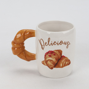 Assiette de service <span class=keywords><strong>en</strong></span> céramique <span class=keywords><strong>en</strong></span> forme de pain I Love Croissant avec poignée - Product Image 3