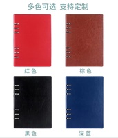 Agenda Feuille Libre Relié PU Cuir Souple Cahier Étanche Bloc-Notes Mensuel Hebdomadaire Quotidien Budget Classeur Organisateur