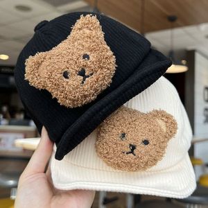 Gorros para Niñas, Accesorios Infantiles, <span class=keywords><strong>Gorro</strong></span> de Pana para Bebé, <span class=keywords><strong>Gorro</strong></span> de Dibujos Animados de Oso para Niños, <span class=keywords><strong>Gorro</strong></span> de <span class=keywords><strong>Invierno</strong></span> para Niños - Product Image 2