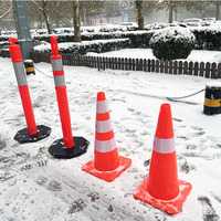 Cône de signalisation haute visibilité de 75 cm (28,5 pouces) pour travaux routiers, stationnement, construction, fournitures de sécurité routière