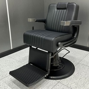 Jincheng Retro profesyonel ağır tüm siyah berber koltuğu lüks berber dükkanı Styling sandalye kuaför toptan fiyat - Product Image 2