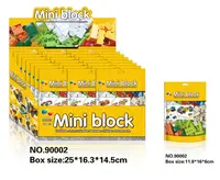 Oyuncak inşaat blokları seti PVC çanta Mini Legos blok ile EN71 sertifikası 24 öğeler MIX