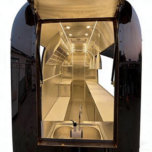 Chariot de nourriture mobile commercial à quatre roues en acier inoxydable pour hot-dogs, glaces et restauration rapide - Product Image 6