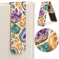 Marque-page magnétique de luxe en satin perlé pour femme, marque-page pliable personnalisé, design floral élégant, cadeau de lecture, papeterie