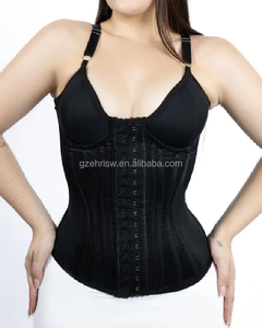 Corsé deshuesado de acero 18 De satén sin costuras, Copas de encaje sobre el busto, cinturón de barriga, chaleco Sexy para mujer, Body moldeador de pecho, ropa moldeadora con espalda en T - Product Image 2