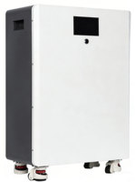 Pack de batteries Sineve LiFePO4 51,2V 314Ah 16KWh avec écran tactile LCD, BMS intelligent et roues pour système de stockage d'énergie domestique