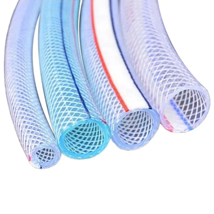 Tubo de vinil para jardinagem, tubo de PVC reforçado com fibra de PVC, mangueira de plástico transparente de 13 mm e 100 metros