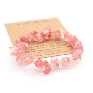 Bracelet élastique en éclats de pierre naturelle en gros : Améthyste, Obsidienne, et Éclats de Rose – Idéal pour un cadeau - Product Image 3