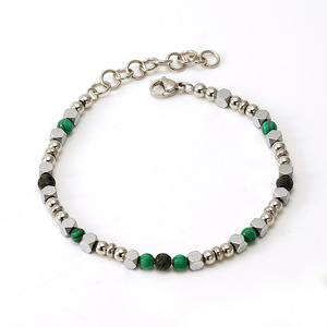 <b>Beaded</b> <b>Bracelet</b> For Women Hexagon Titanium Steel Volcanic Stone Jewelry Gift Fashionable Style - Product Image 4