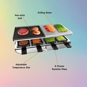 Gril de table électrique à <span class=keywords><strong>raclette</strong></span> avec plaque de cuisson antiadhésive détachable, plaque chauffante coréenne sans fumée pour barbecue d'intérieur à usage domestique - Product Image 2