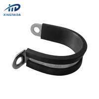 Nouvelle Arrivée - Collier de serrage pour tuyau en acier inoxydable 304 de type R, haute précision, sur mesure, avec revêtement en caoutchouc pour installation à vis