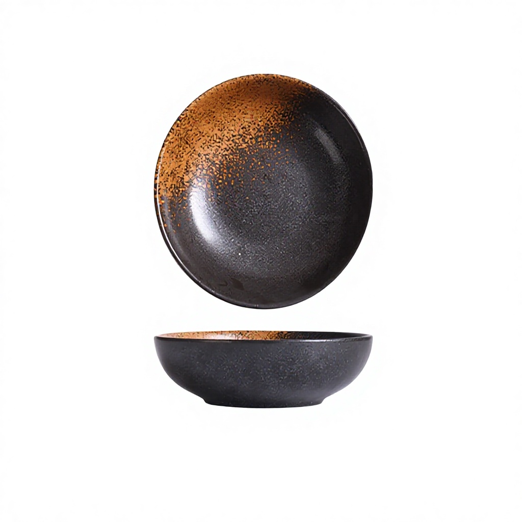 8 inch deep plate-ink cloud black