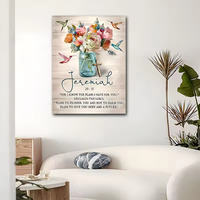 Vente en gros d'art mural chrétien de ferme Écritures bibliques Images florales Impression sur toile Décoration intérieure pour les ménages religieux
