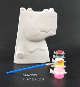 돼지 저금통 키트 페인트 나만의 돼지 저금통, 소녀와 소년을 위한 재미있는 공예 키트, 초벌구이 흰색 올빼미 모양 돼지 저금통 DIY - Product Image 5