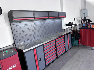 Armoires d'atelier modulaires robustes personnalisables à 12 tiroirs, sur roulettes, étanches, en acier, antivol et résistantes à la rouille pour le rangement d'outils - Product Image 4