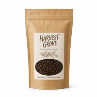 Emballage de café Kraft style ancien avec soufflet latéral, fermeture à lien métallique, valve de dégazage rabattable, 1 lb, pour grains entiers, pour torréfacteurs de boutique, fournisseur OEM en gros