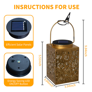 Paquete de 2 Lámparas Solares LED de Metal de Alta Calidad con Diseño de Girasol, con Clasificación de Protección IP65, para Decoración de Jardín - Product Image 2