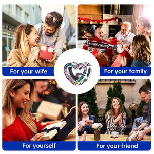 White copper FOREVER heart <b>beaded</b> original niche high-end DIY <b>bracelet</b> for girls - Product Image 4