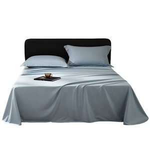 Cao cấp 100% tinh khiết bông satin đơn giản bền tất cả các mùa bộ đồ giường đặt đơn đôi bốn mảnh dài Khăn trải giường - Product Image 6