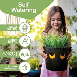 King's Gardening Clever Pot-Arrosage automatique pour une utilisation intérieure et extérieure, indicateur de niveau d'eau animé pour les yeux, jardinière résistante aux UV - Product Image 3