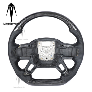 Volante de fibra de carbono para Land Rover <span class=keywords><strong>Defender</strong></span> 2020 2021 <span class=keywords><strong>2022</strong></span> 2023 2024 Volante de cuero perforado - Product Image 1