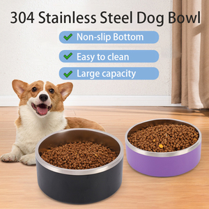 Contenitore di alimentazione per cani di grandi dimensioni design antiscivolo 64oz cibo acqua in acciaio inox cane pet ciotole - Product Image 5