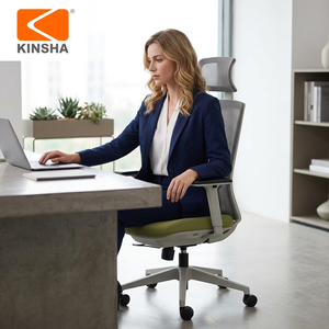 Chaise de bureau ergonomique en maille pour télétravail, avec appui-tête et accoudoirs réglables, dossier ouvert, base pivotante en métal, fonctions réglables électriques, design moderne - Product Image 1