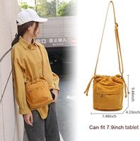 Sac à bandoulière en toile tendance incontournable pour étudiantes, grande capacité, idéal pour les fournitures scolaires, mini-tablettes, léger pour le campus