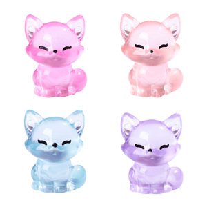 Mini Statuetta Luminosa di Volpe a Sorpresa in Resina, Oggettistica Animale per Casa delle Bambole e Decorazioni per Micro Paesaggi da Giardino Fatato - Product Image 5