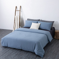 Housse de couette brodée, ensemble de draps en velours, housse de couette rayée, couvre-lit blanc pour hôtel, drap de lit en velours, draps blancs pour hôtel