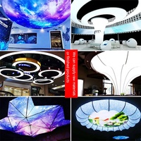 Plafonnier LED extensible blanc pour l'extérieur, film transparent, boîte à lumière circulaire, HD, UV, pour un plafond