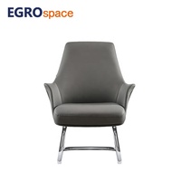 Chaise de bureau en cuir EGROspace pour direction, réception, salle d'attente et visiteurs – Fabrication usine