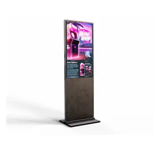 Lantai Totem Kios Elektronik Iklan LCD Display Stand