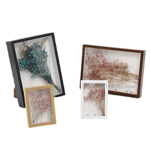 Usine 6 "<span class=keywords><strong>3D</strong></span> Shadow Box <span class=keywords><strong>cadre</strong></span> <span class=keywords><strong>en</strong></span> bois avec image d'affichage de fleurs <span class=keywords><strong>en</strong></span> <span class=keywords><strong>verre</strong></span> Transparent 3cm <span class=keywords><strong>cadre</strong></span> profond boîte de souvenirs de mariage - Product Image 6