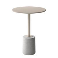 Table basse ronde en métal de style industriel pour usage extérieur dans les cafés et salons de thé, table d'appoint pour terrasse en plein air