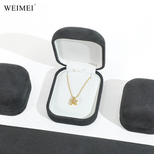 WEIMEI Elegant Handcrafted Jewelry <b>Gift</b> <b>Box</b> For Ring Earring Pendant Necklaces Bracelets With Luxe Suede Velvet Lining Option - Product Image 2