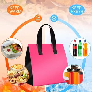 Factory Custom Portable Lightweight Insulated <b>Bag</b> Reusable Waterproof Foldable Non Woven Lunch Cooler <b>Bag</b> with Handle - Product Image 6