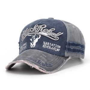 Casquette <span class=keywords><strong>de</strong></span> baseball vintage en coton délavé et vieilli, broderie 3D, style rébel noir, casquette papa rétro, logo personnalisé, vente en gros - Product Image 5