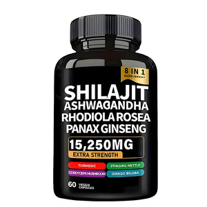 Les capsules de complément alimentaire à base de Shilajit <span class=keywords><strong>8</strong></span>-en-1 les plus vendues, 2 capsules par jour, durée de conservation de 36 mois pour soutenir le système immunitaire - Product Image 1