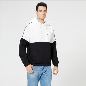 Sweat à capuche surdimensionné pour homme en polyester/coton, imprimé sérigraphié avec motif lettres d'automne, respirant, vente en gros - Product Image 4